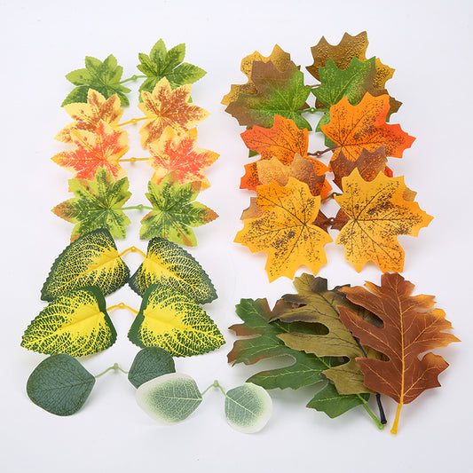 30pcs Artificial Autumn Leaves for Decoration