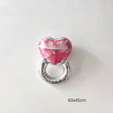 Load image into Gallery viewer, Diamond Ring Rose Heart Valentine&#39;s Day Balloon