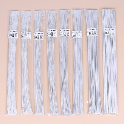 White Floral Wire for Crafts Pack 100