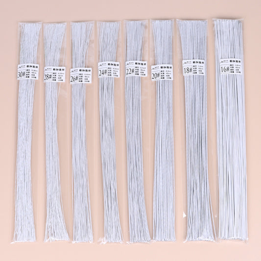 White Floral Wire for Crafts Pack 100