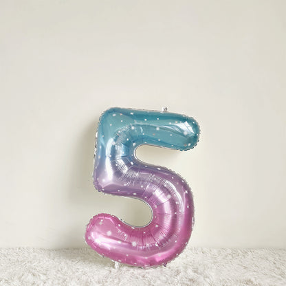 40 Inch Gradient Starry Number Balloon