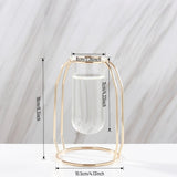 Load image into Gallery viewer, Iron Glass Test Tube Flower Vase