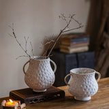 Load image into Gallery viewer, Rustic Textured Ceramic Vase with Handles