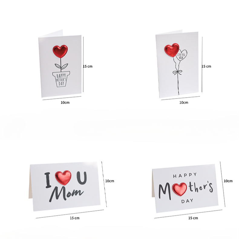 12pcs 3D Heart Mother's Day Thank You Cards