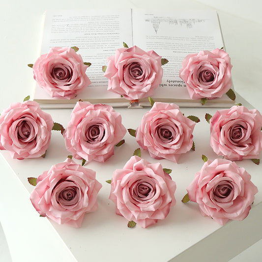 9cm Artificial Silk Rose Flower Heads Pack 10