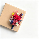 Load image into Gallery viewer, Preserved Red Rose Wrist Corsage Boutonniere