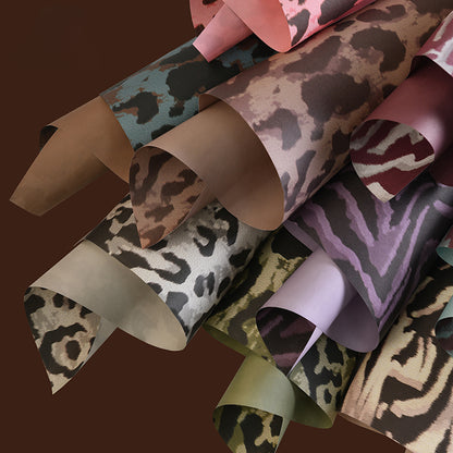 Leopard Print Paper for Flower Bouquets Pack 20 (50x50cm)