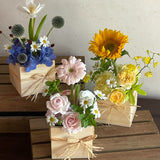 Load image into Gallery viewer, Natural Pine Wooden Square Flower Box