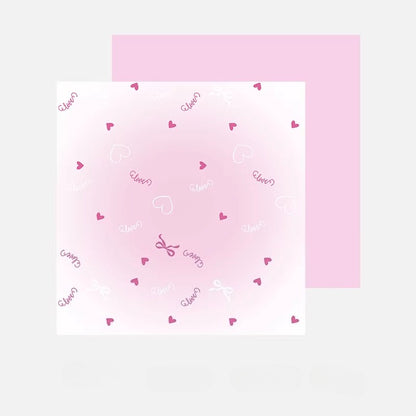 20 feuilles de papier d'emballage pour fleurs épais à motif cœur (52x53 cm)