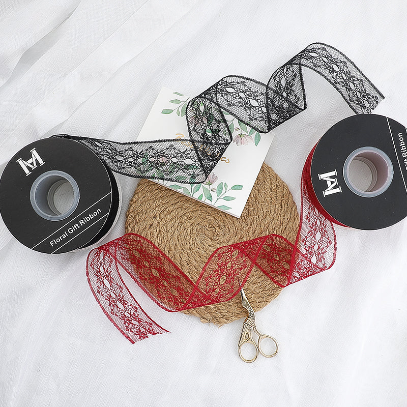 Lace Florist Gift Ribbon (40mmx25Yd)