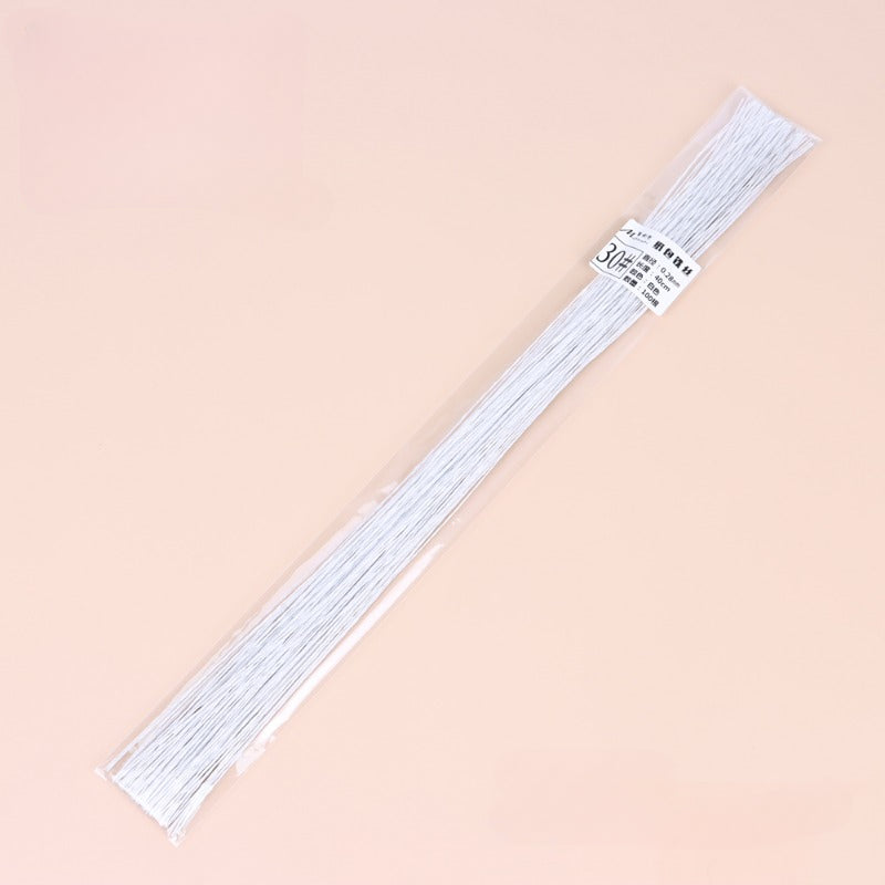 White Floral Wire for Crafts Pack 100