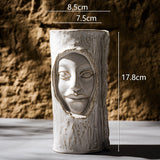 Load image into Gallery viewer, Modern Artistic White Ceramic Face Vase