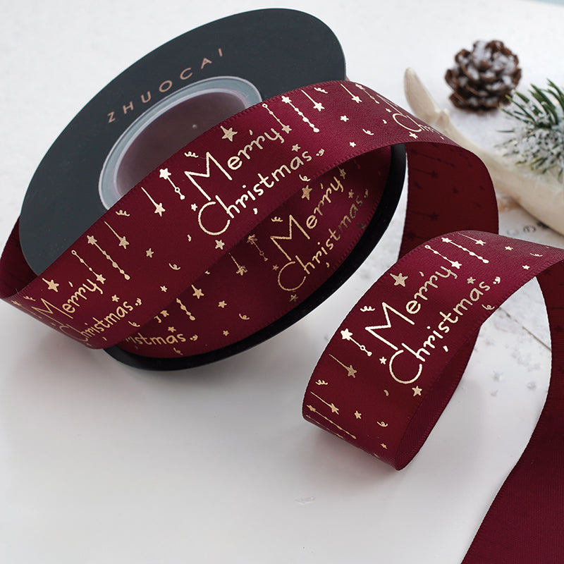 24 Yards Christmas Satin Ribbon for Crafts