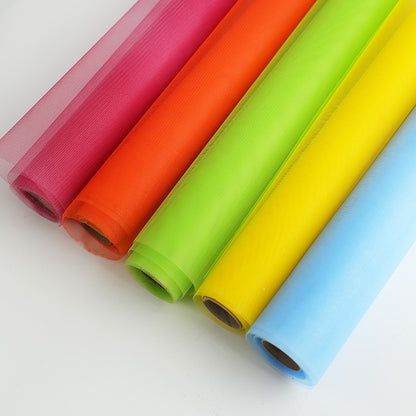 Frosted Mesh Fabric Tulle Roll for Bouquet Gift Packaging