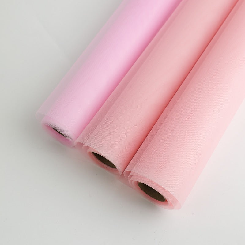 Frosted Mesh Fabric Tulle Roll for Bouquet Gift Packaging