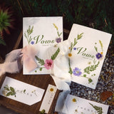 Load image into Gallery viewer, Real Dried Pressed Flower Wedding Vow Cards (Set of 2)