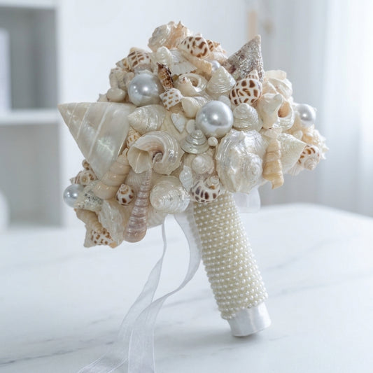 Luxury Handcrafted Seashell Bridal Bouquet
