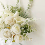 Load image into Gallery viewer, White Calla Lily &amp; Rose Bridesmaid Bouquet