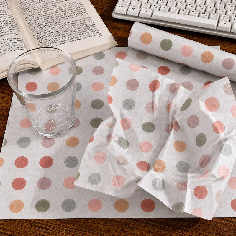Earth Tone Polka Dot Tissue Paper Pack 50