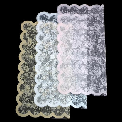 Lot de 20 emballages pour violoncelle avec bordure en dentelle festonnée (58,4 cm x 58,4 cm)