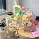 Load image into Gallery viewer, Polka Dot Coffee &amp; Flower Carrier Box Pack 15