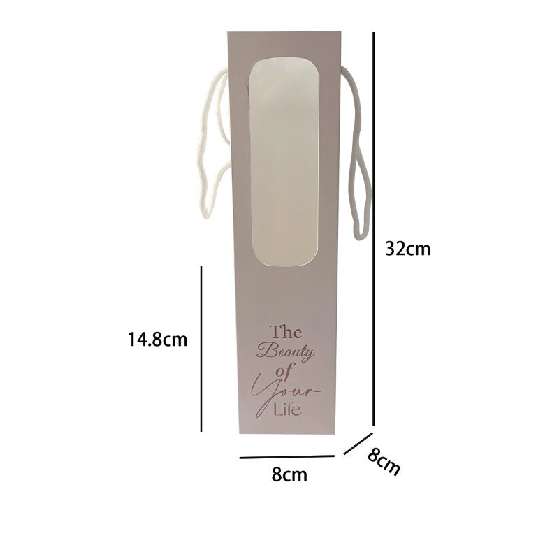 10pcs Long-Stem Flower Gift Box with Window