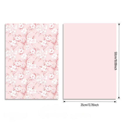 Lot de 20 feuilles de papier d'emballage pour bouquet motif cerisiers en fleurs (35,5 cm x 50,8 cm)
