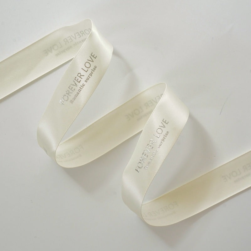 "Forever Love" Printed Satin Ribbon (25mm x 20Yd)