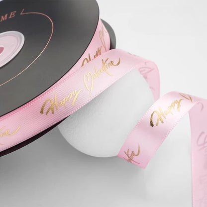 Ruban satin Joyeuse Saint-Valentin (1,5 cm x 25 yards)