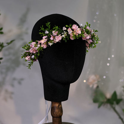 Pink Flowers Bridal Headpiece