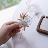 Load image into Gallery viewer, Pearl Beaded Wrist Corsage Boutonniere Set