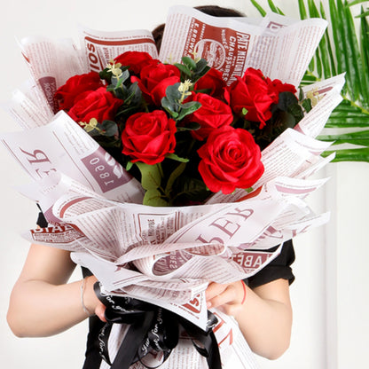 20pcs Newspaper Print Cellophane Wrap (58x58cm)