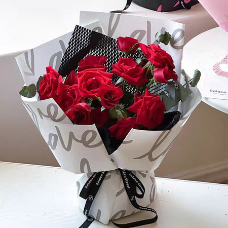 10pcs Single Rose Sleeves Flower Wrapping Bag Bouquet Packaging Bags Clear Cellophane Floral Wrappers For Valentine S Day