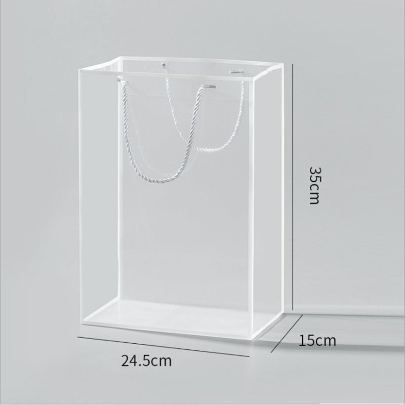 10pcs Clear Bouquet Gift Bags with Border
