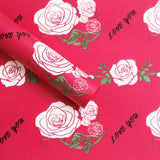 Load image into Gallery viewer, Rose Print Flower Wrap Paper Pack 20 (58x58cm)