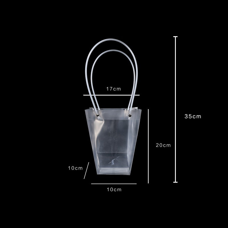 Clear Trapezoid Bouquets Packaging Bags Pack 10