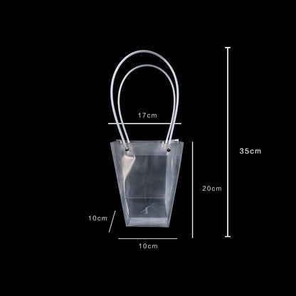 Clear Trapezoid Bouquets Packaging Bags Pack 10