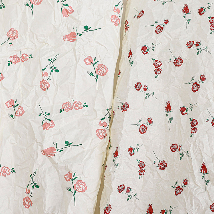 20pcs Rose Pattern Bouquet Wrap Paper (50x70cm)