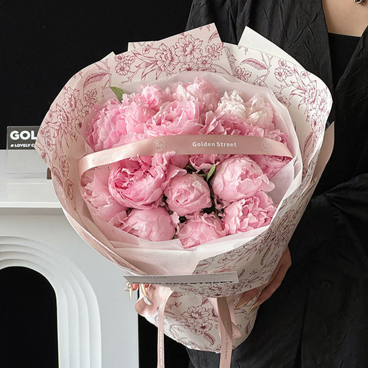 10pcs Vintage Floral Print Kapok Paper (36x52cm)
