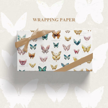 Papier cadeau Papillon Diamant (50x70cm), lot de 2