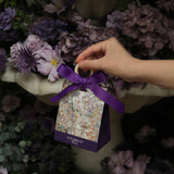 Load image into Gallery viewer, Purple Secret Garden Favor Box Set of 10