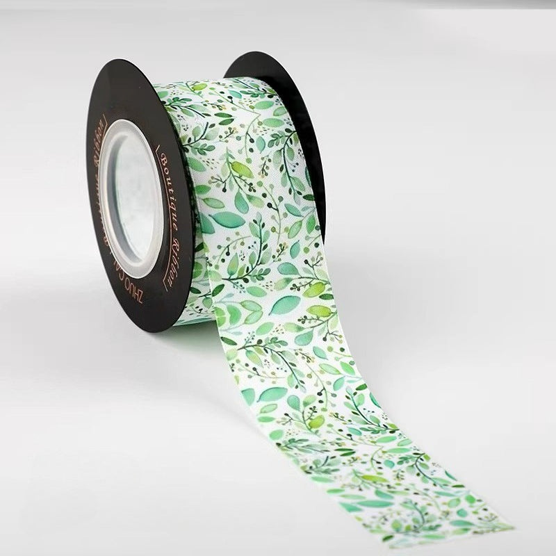 Spring Botanical Printed Ribbon (4cmx10Yd)