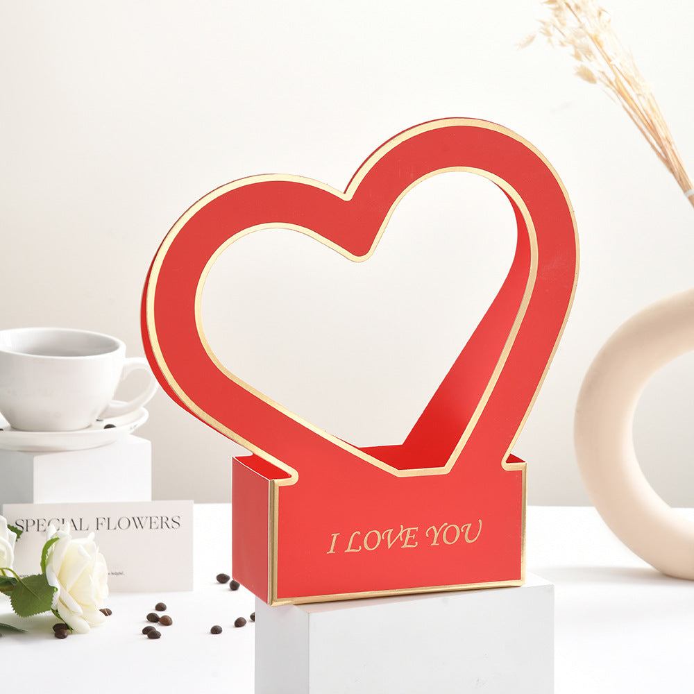 Heart-Shaped Hollow Flower Arrangement Box Pack 5