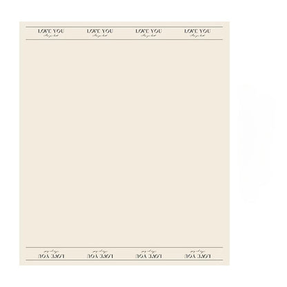 20 feuilles de papier cadeau à motifs fleurs et inscription LOVE (56x56 cm)