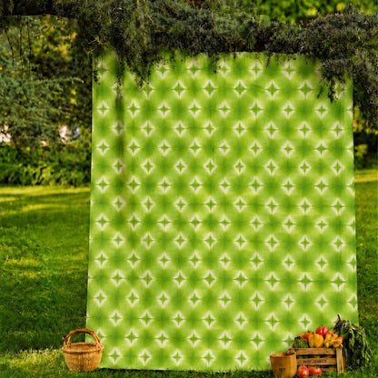 Green Gradient Tie-Dye Chiffon Fabric Drape