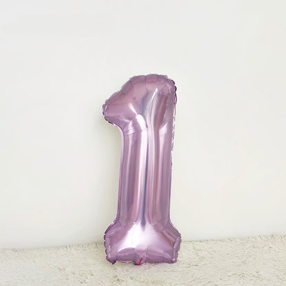 32 Inch Light Purple Crystal Number Balloon