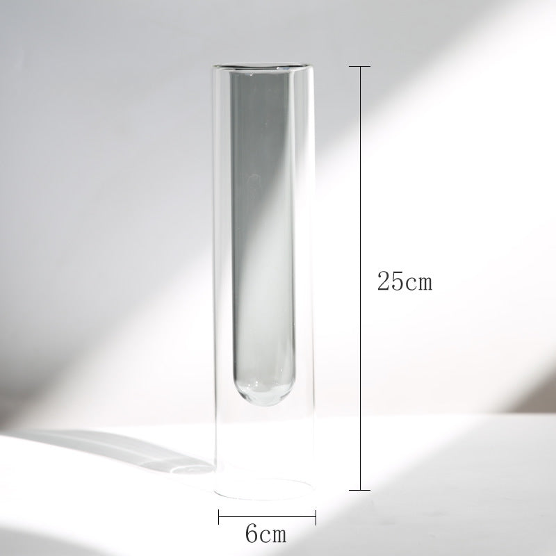 Modern Cylindrical Test Tube Glass Vase