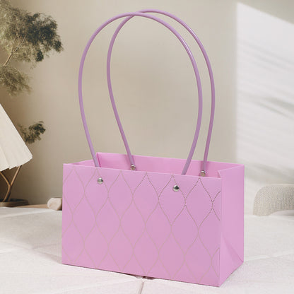 Diamond Grid Waterproof Flower Bags Pack of 10