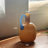 Load image into Gallery viewer, Modern Color-Block Glass Jug Vase with Handle