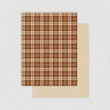 Load image into Gallery viewer, Vintage Plaid Kraft Floral Wrap Paper Pack 20 (15" x 20")